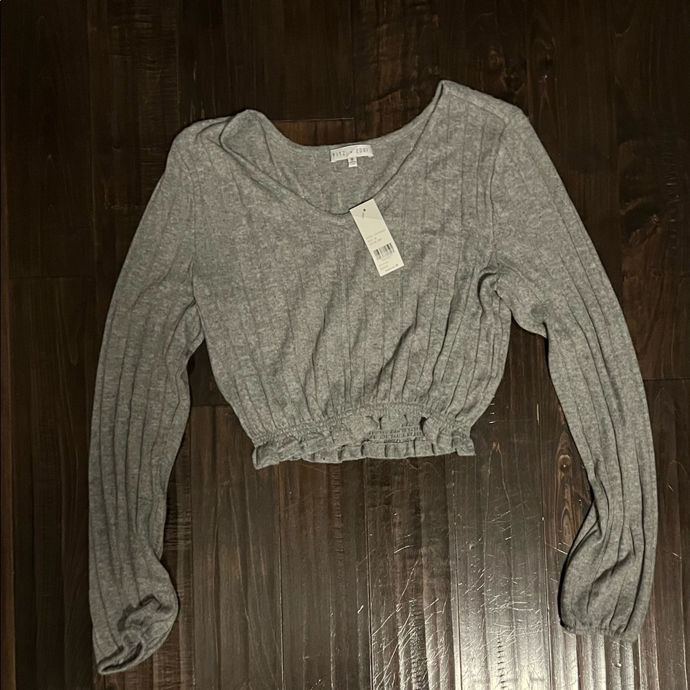 Grey long sleeve top